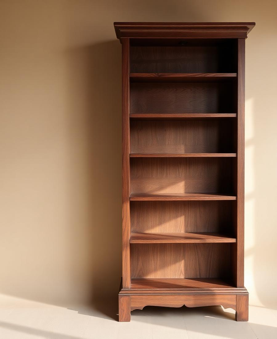 Walnut Open Bookshelf